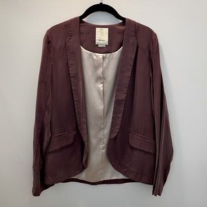 Elevenses Mauve Tencel Blazer. Size 4.